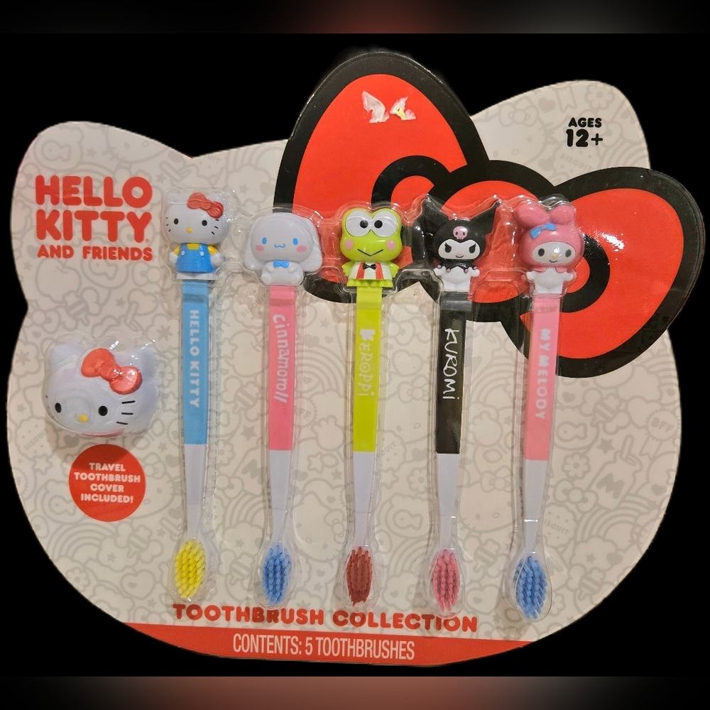 Sanrio Hello Kitty and Friends Toothbrush Set - Pink, Blue, Green
